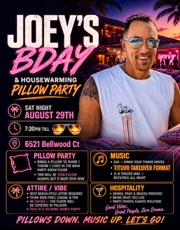 Joeys Bday/Housewarming Throwdown flyer